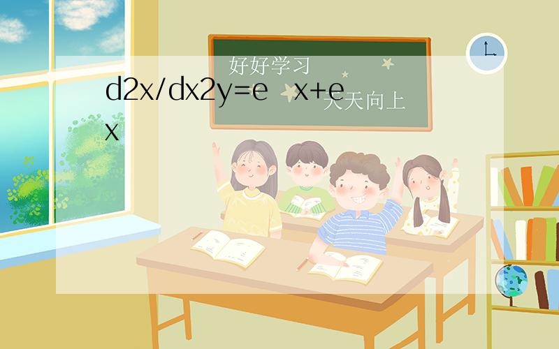 d2x/dx2y=e−x+ex