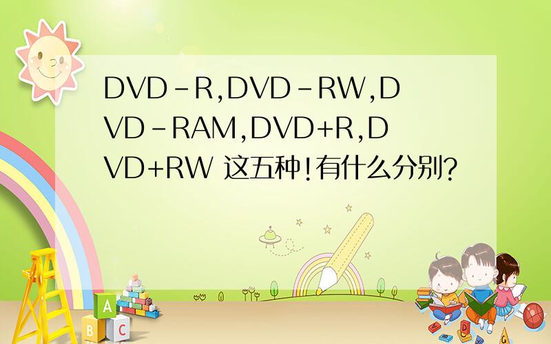 DVD-R,DVD-RW,DVD-RAM,DVD+R,DVD+RW 这五种!有什么分别?