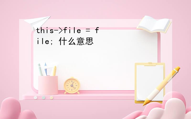 this->file = file; 什么意思