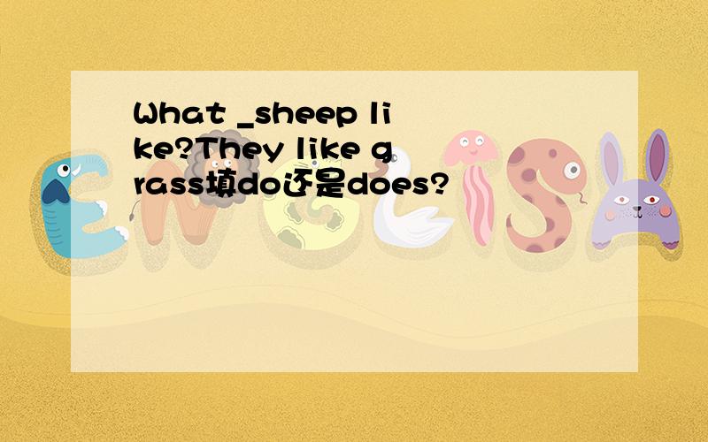 What _sheep like?They like grass填do还是does?