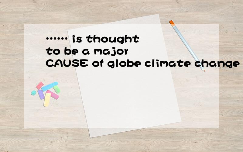 …… is thought to be a major CAUSE of globe climate change 中cause为什么不可以用reflection呢